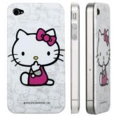 Pattern Kitty para iPhone 4 - Branco