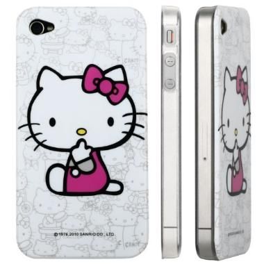 Pattern Kitty para iPhone 4 - Branco